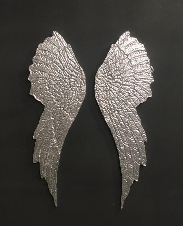 Skrzyda anioa ozdobne paskorzeba CNC srebrny